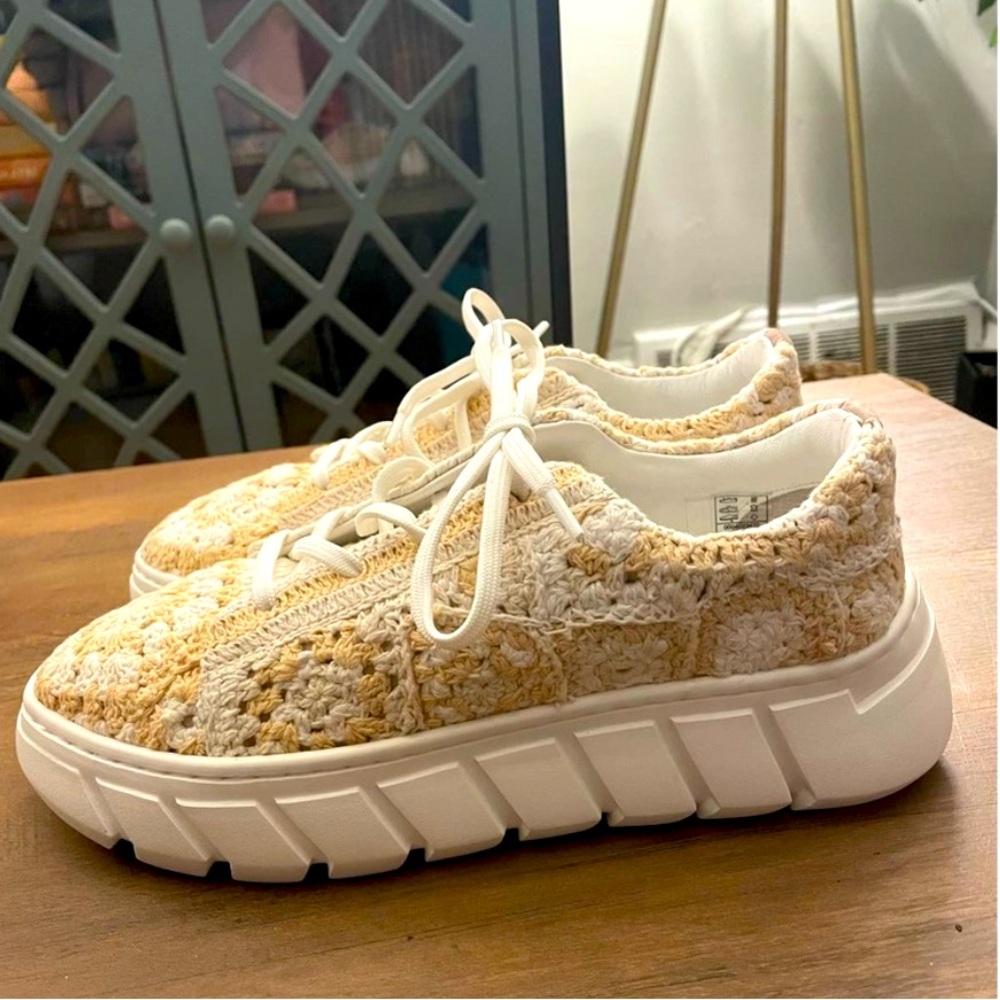 FREE PEOPLE CROCHET SNEAKERS